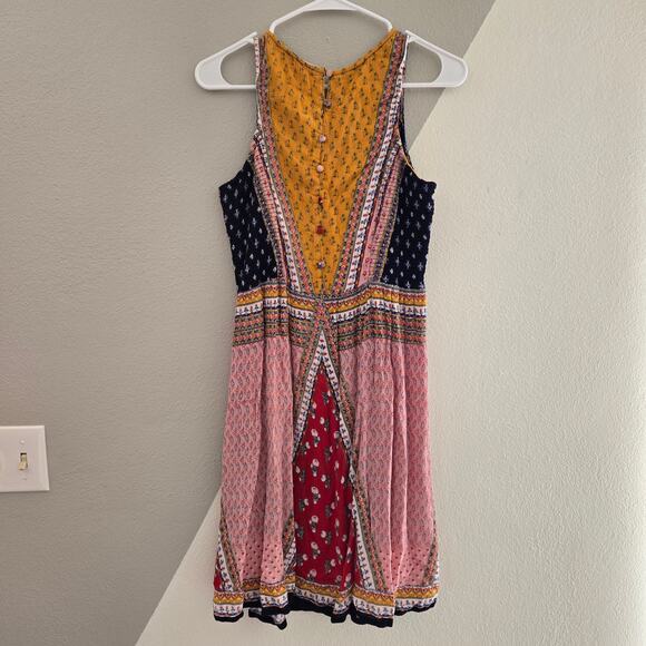 Anthropologie Patrons of Peace Americana patchwork smocked dress M - Picture 2 of 7